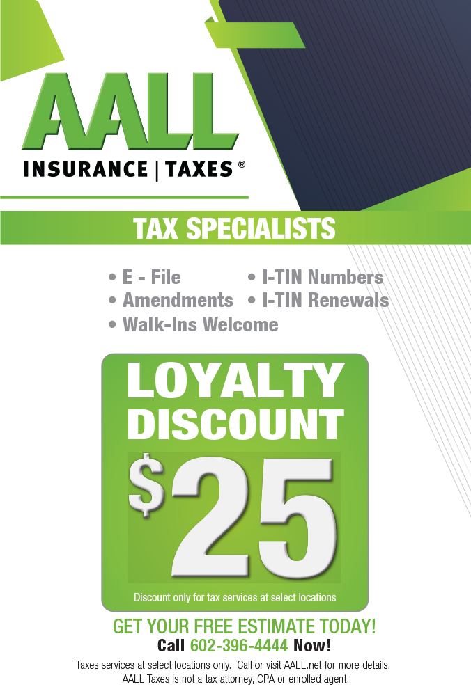 loyalty discount - call 602-396-4444